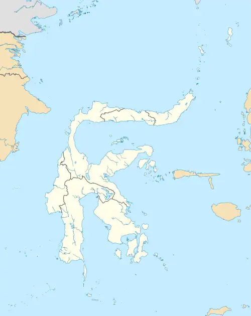 Map showing the location of Tangkoko Batuangus Nature Reserve