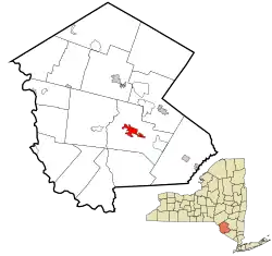 Location of Monticello in Sullivan County, New York