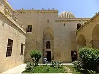 Main courtyard, looking east towards the mosque section