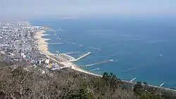 View of Suma Beach from Mount Sumaura Amusement Park