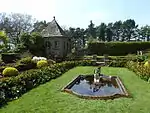 Wyndcliffe Court, garden terracing, steps, pool, pergola and summerhouse