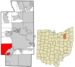 Location in Summit County and the state of Ohio.