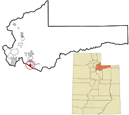 Location in Summit County and the state of Utah