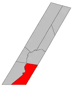 Location within Sunbury County, New Brunswick