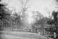 B&W photo of a bridge