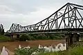 Vehicle bridge passing the river in Beaufort.