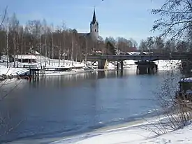 Sunne Sound and Sunne Church in March 2010