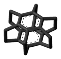 Skeletal stick model of superphane