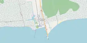 OSM map showing Surgidero and its port