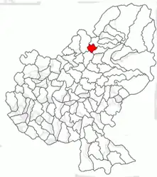 Location in Mureș County