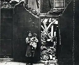 A damaged house at Sussex Street.