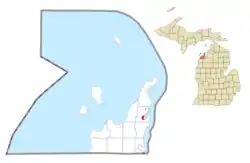 Location within Leelanau County