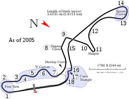 Layout of the Suzuka International Racing Course