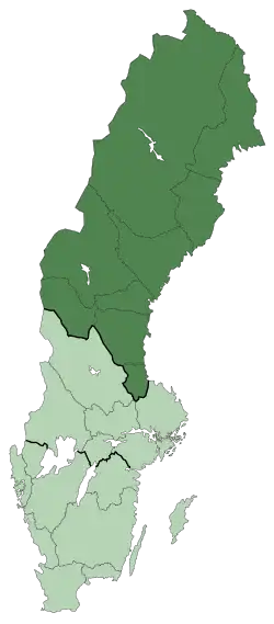 Location of Norrland