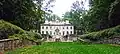 View of house with terraces and cascading fountain