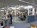 An interior shot of the ground floor atrium of the reference library