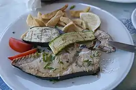 Swordfish dish in Kos