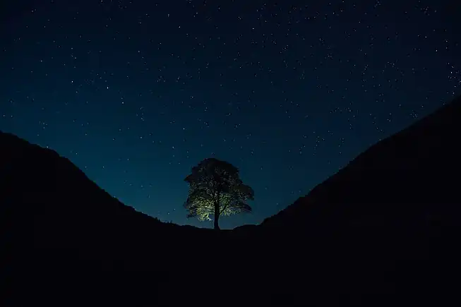 Astrophotography at the Sycamore Gap