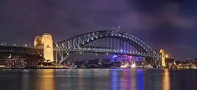 Sydney Harbour Bridge, the 9th longest through arch bridge.