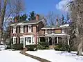 The Sylvanus Lathrop house was constructed in 1822 by the general contractor responsible for Pittsford's section of the Erie Canal.