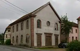 Synagogue nearby town Foussemagne. Jews from Belfort and Foussemagne renovated the building and put a Jewish museum.