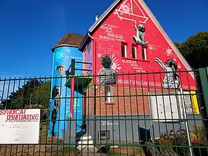 The Marquette-lez-Lille tourist office, decorated by Jef Aérosol in 2019