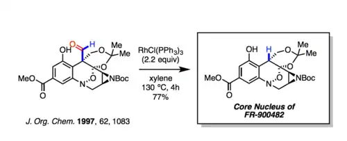 Synthetic example of Tsuji–Wilkinson 1