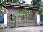 A Székely gate in front of the Székely National Museum, in Sfantu Gheorghe, Romania