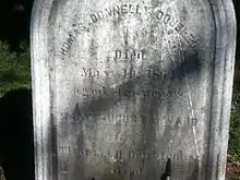 Close-up of Inscription on Gravestone.