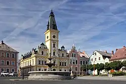 T. G. Masaryka Square with the town hall