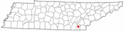 Location of East Cleveland, Tennessee