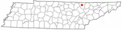 Location of Helenwood, Tennessee