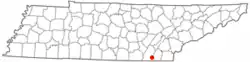 Location of Ooltewah, Tennessee