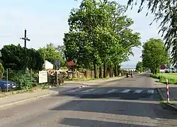 Street of Topolowa Village, Poland