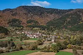 View of Çukurören village between Bolu and Yedigöller, Bolu Province.