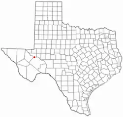 Location of Coyanosa, Texas