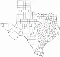 Location of Franklin within Texas