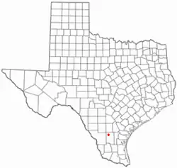 Location of Freer, Texas