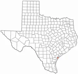 Location of Fulton, Texas