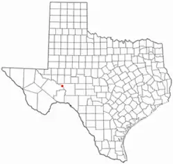 Location of Iraan, Texas