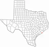 Location of Jones Creek, Texas