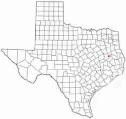 Location of Kennard, Texas