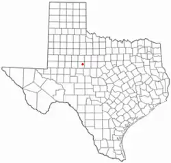 Location of Loraine, Texas