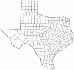 Location of Marietta, Texas