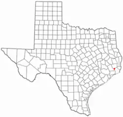 Location of Nome, Texas