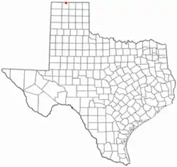 Location of Texhoma, Texas