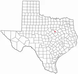 Location of Whitney, Texas