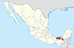 State of Tabasco within Mexico