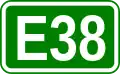 European route E 38 shield}}