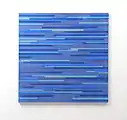 Panel painting blue, untitled, 2012 acrylic glass, screen printing colour